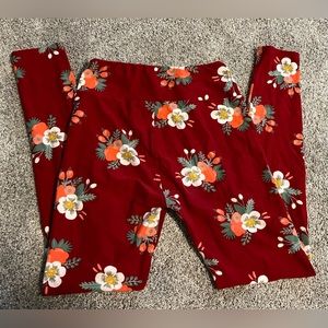 Lularoe floral leggings one size